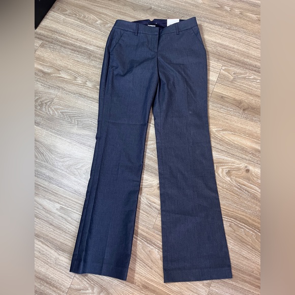 Express Pants - Express Editor Low Rise Flare Stretch Denim Blue Pants Size 4R NEW!